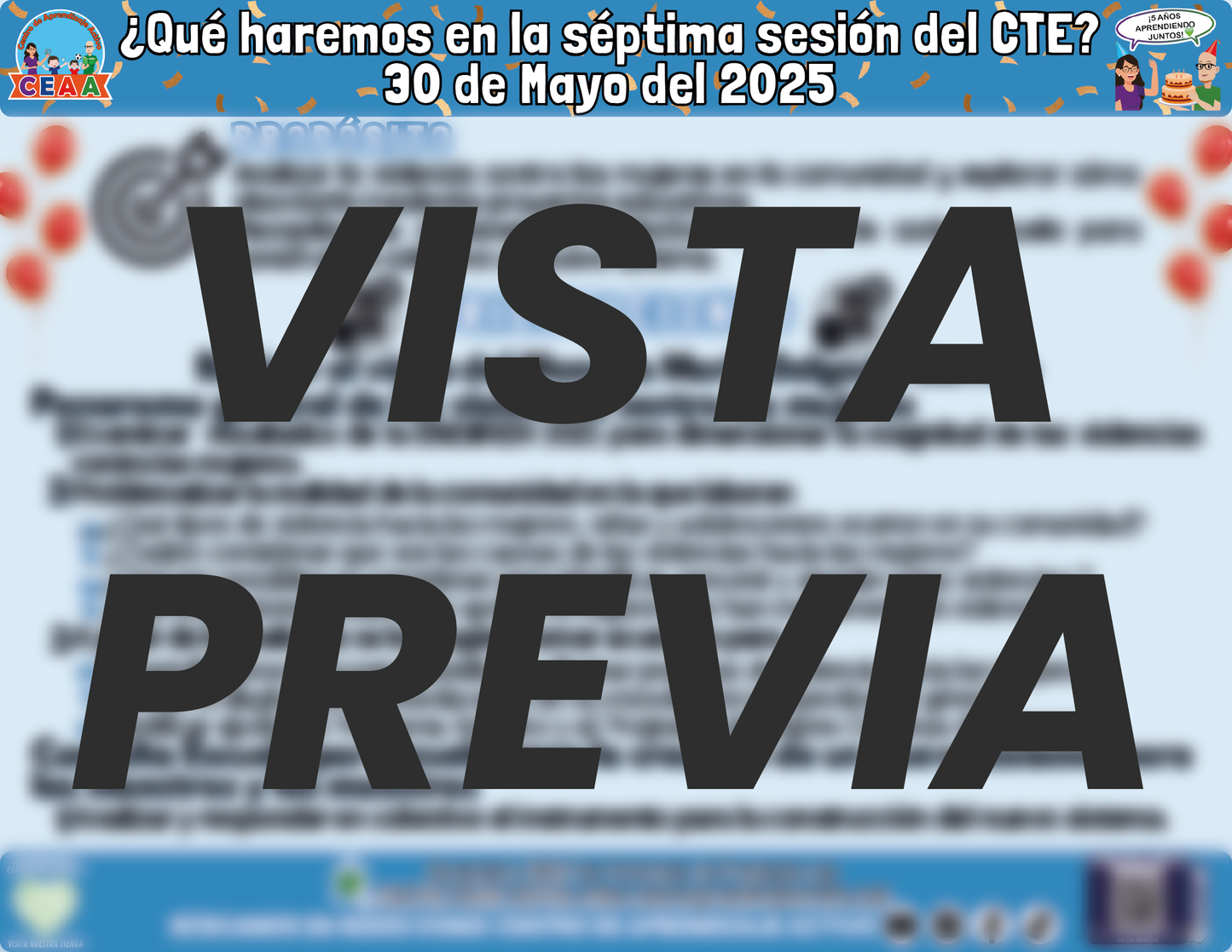 Infografía ¿Qué haremos en la Séptima Sesión CTE? Mayo 2025