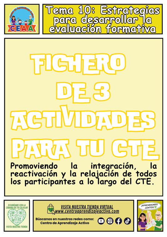 Fichero 3 Actividades CTE Tema 10: Estrategias para desarrollar la evaluación formativa