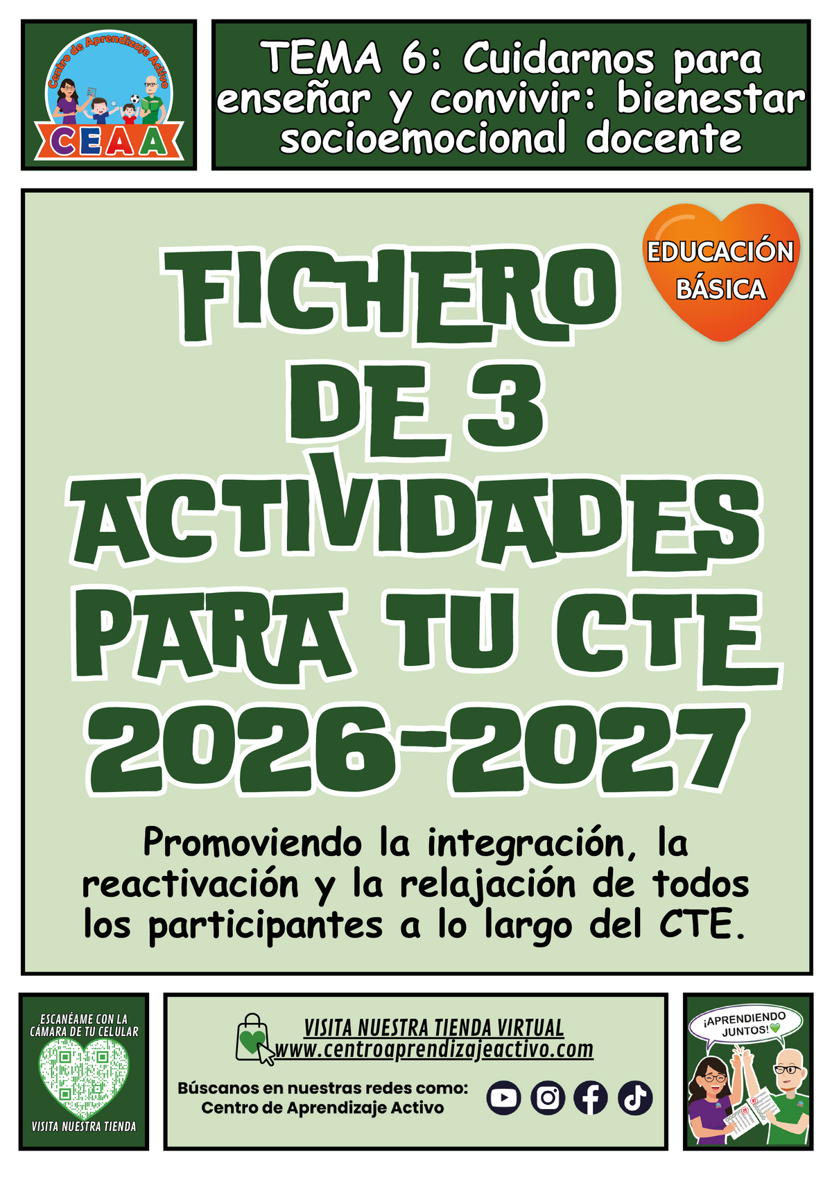Fichero de 3 Actividades para tu CTE Educación Básica Tema 6