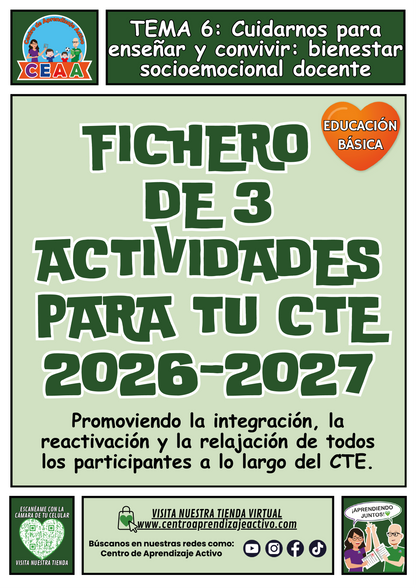 Fichero de 3 Actividades para tu CTE Educación Básica Tema 6