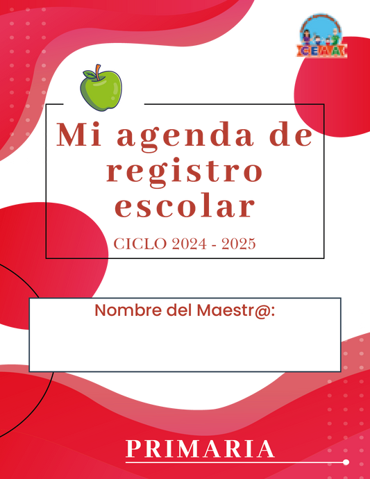 Agenda Rosa MAESTRO Primaria Ciclo Escolar 2024 - 2025 en PDF