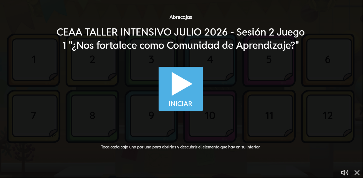 3 Juegos Interactivos Taller Intensivo Sesión 2 Espacios 3 y 4 Julio 2026 (Requieren conexión a internet)
