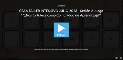 3 Juegos Interactivos Taller Intensivo Sesión 2 Espacios 3 y 4 Julio 2026 (Requieren conexión a internet)