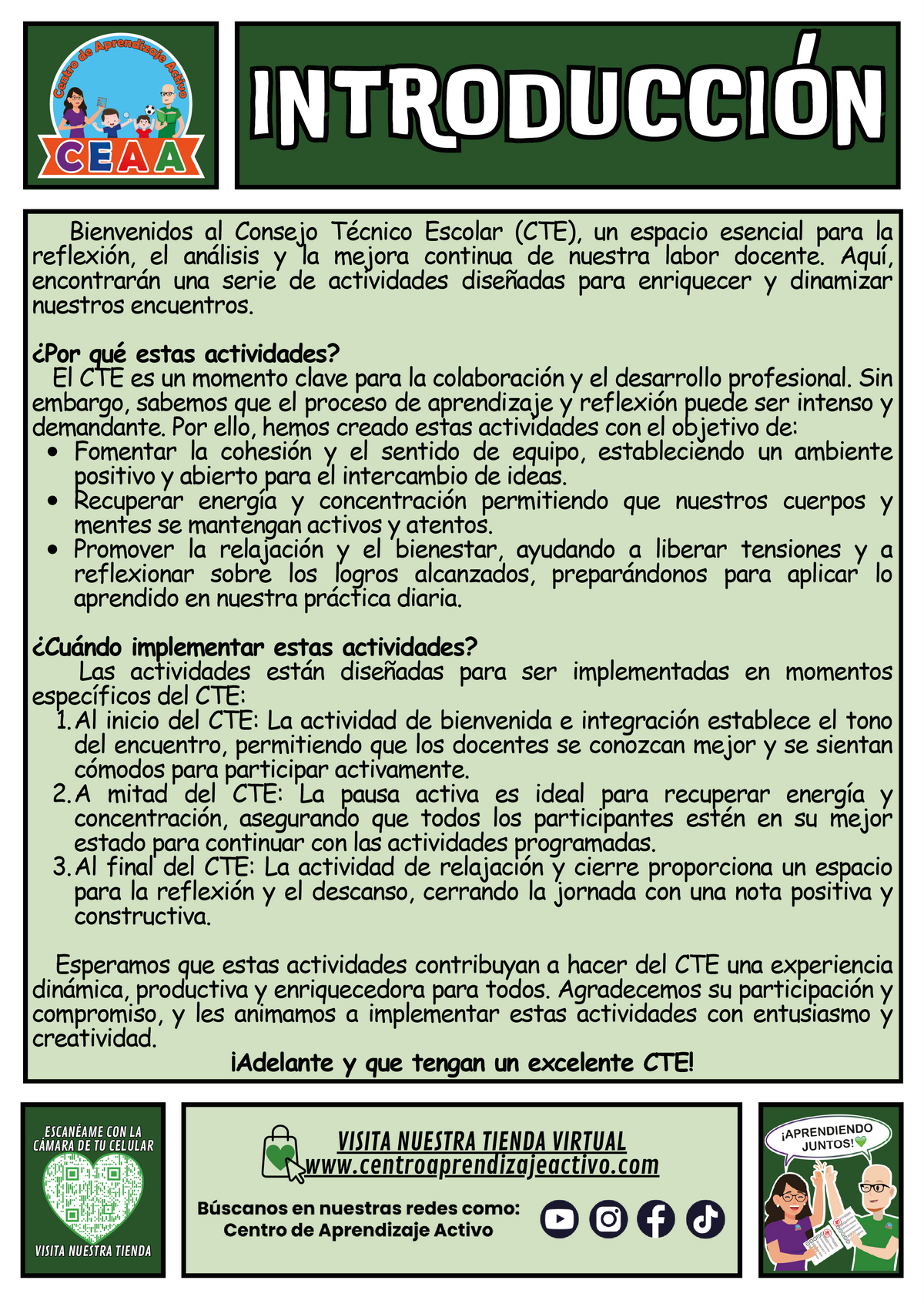 Fichero de 3 Actividades para tu CTE Educación Básica Tema 6