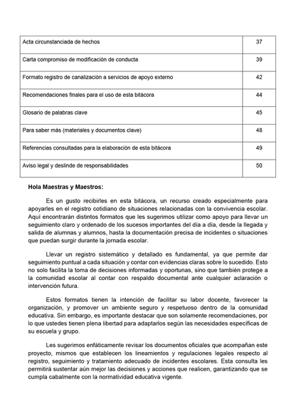BITÁCORA PARA LA PREVENCIÓN, REGISTRO Y ATENCIÓN DE INCIDENCIAS Y ACOSO ESCOLAR (Editable en Word, se incluye en el paquete del tema 3 y 4)