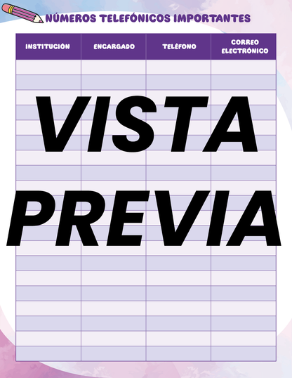 Agenda Colorida MAESTRO Preescolar