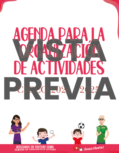 Agenda Rosa MAESTRO Primaria Ciclo Escolar 2024 - 2025 en PDF