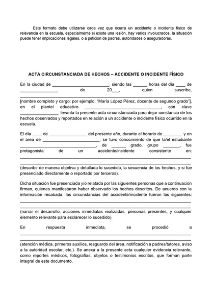 BITÁCORA PARA LA PREVENCIÓN, REGISTRO Y ATENCIÓN DE INCIDENCIAS Y ACOSO ESCOLAR (Editable en Word, se incluye en el paquete del tema 3 y 4)