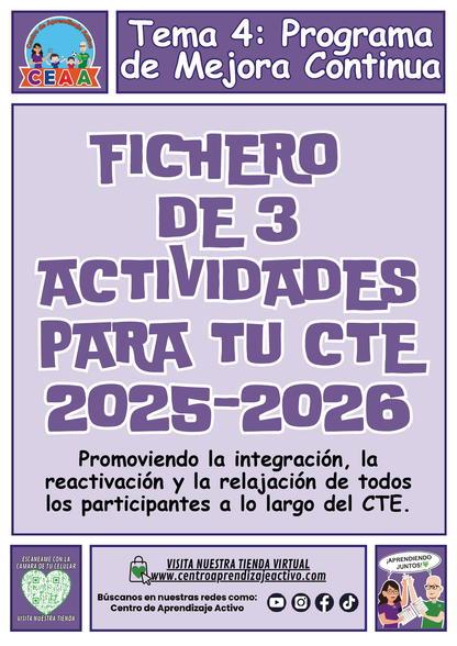 Fichero 3 Actividades para tu CTE Tema 4: Programa de Mejora Continua
