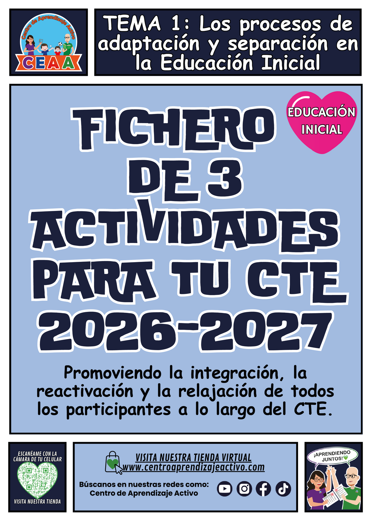 Fichero de 3 Actividades para tu CTE Educación Inicial Tema 1