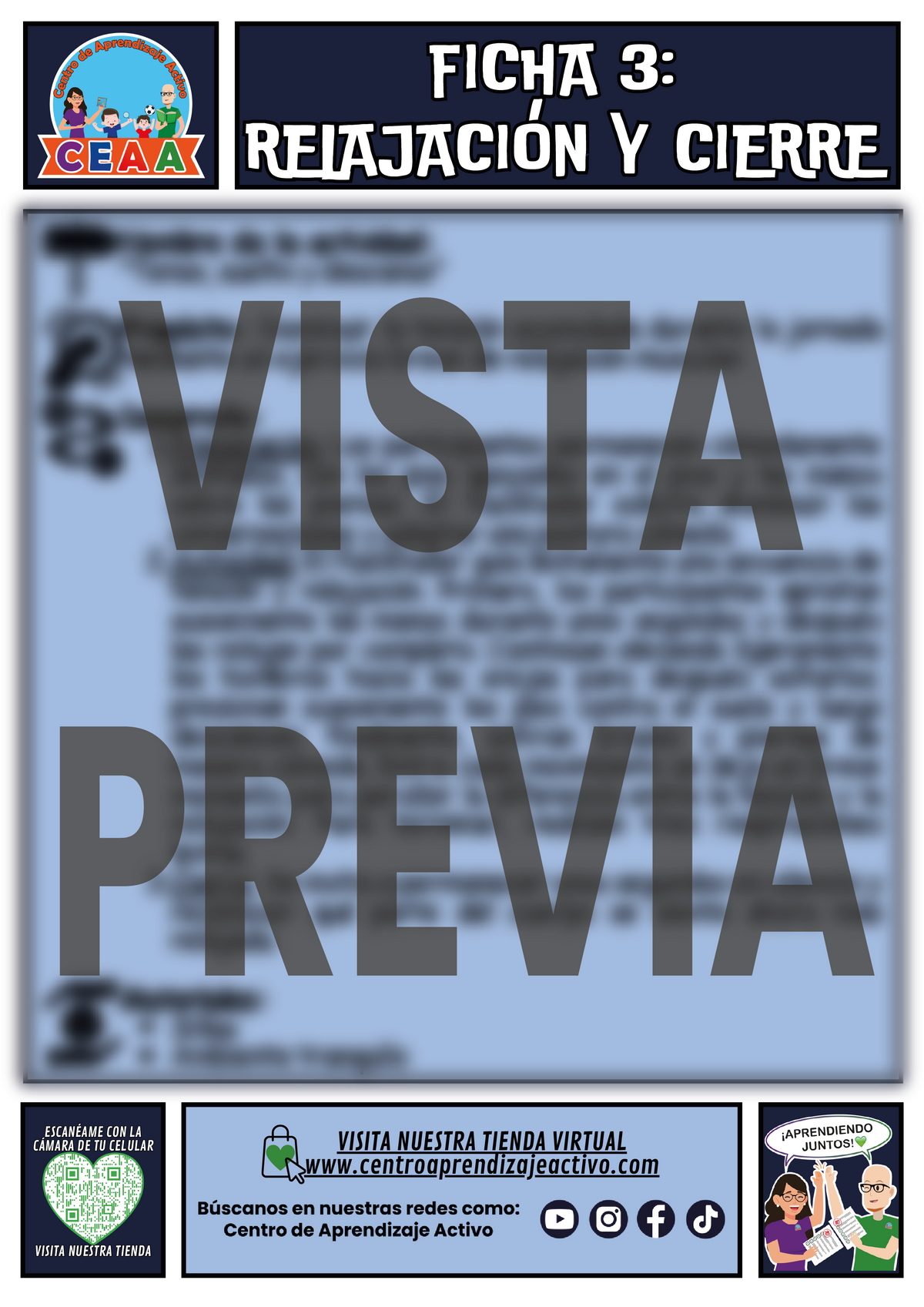 Fichero de 3 Actividades para tu CTE Educación Inicial Tema 1
