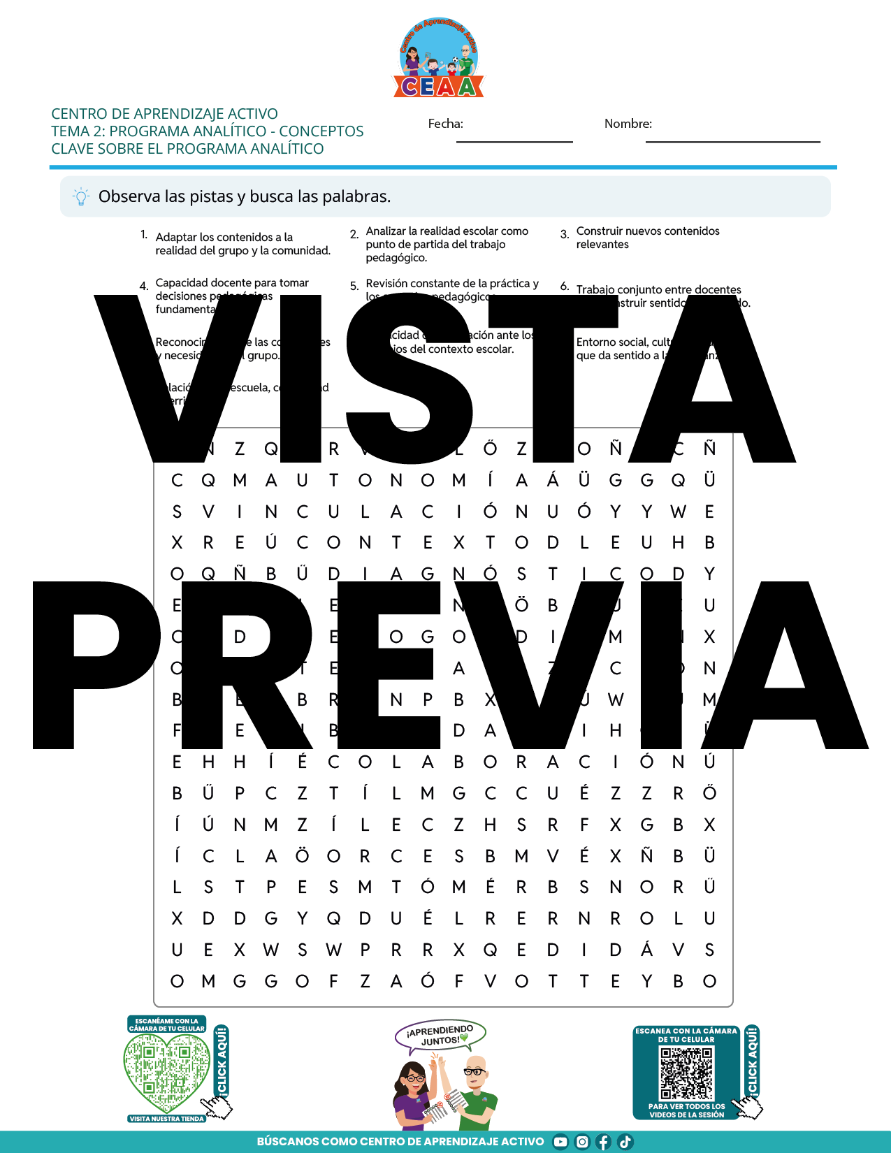 Juegos de Estudio para Imprimir CTE TEMA 2