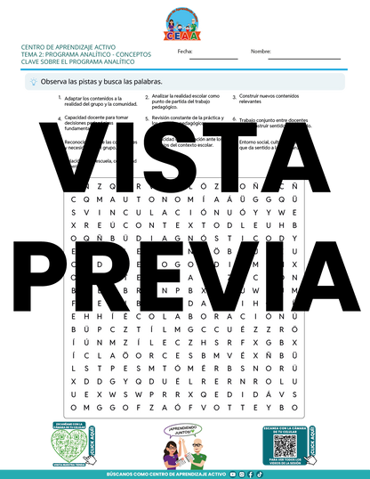 Juegos de Estudio para Imprimir CTE TEMA 2