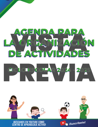 Agenda Formal SUPERVISOR Preescolar Ciclo Escolar 2024 - 2025 en PDF