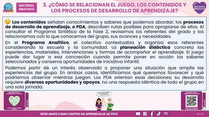 Resumen CTE del Tema 1 Educación Preescolar: EL JUEGO Y LA VINCULACIÓN ENTRE LOS CAMPOS FORMATIVOS ¿CÓMO CREAR EXPERIENCIAS DE APRENDIZAJE CON SENTIDO EN LA FASE 2? en PDF