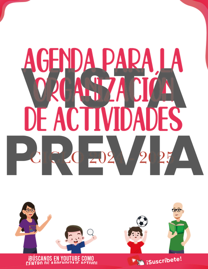 Agenda Rosa MAESTRO Secundaria Ciclo Escolar 2024 - 2025 en PDF