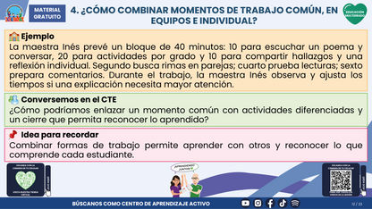 Resumen CTE del Tema 4 Educación Multigrado: ORGANIZACIÓN DEL TIEMPO Y DEL AULA ¿CÓMO CREAR CONDICIONES PARA QUE TODOS PARTICIPEN Y APRENDAN? en PDF