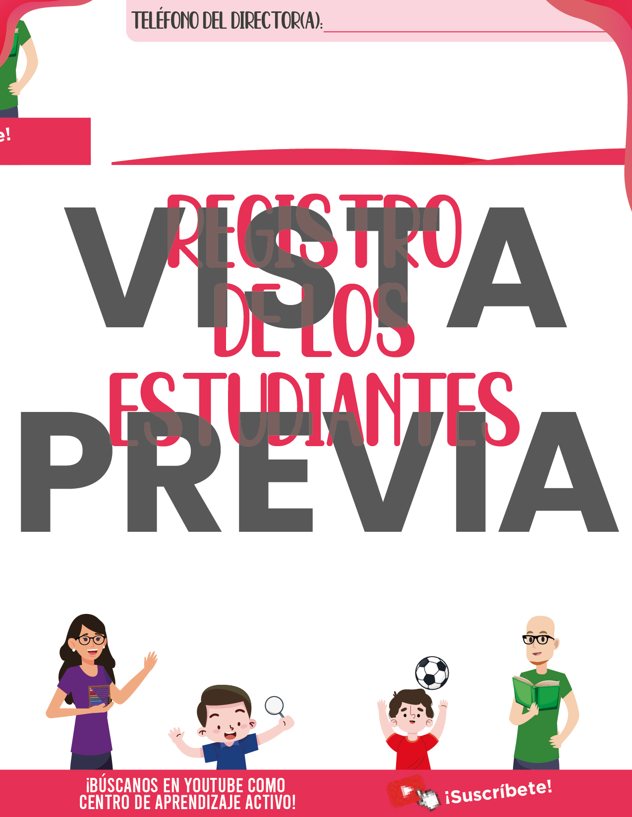 Agenda Rosa MAESTRO Secundaria Ciclo Escolar 2024 - 2025 en PDF