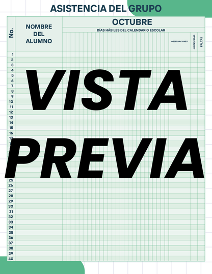 Agenda Cuadros MAESTRO Preescolar