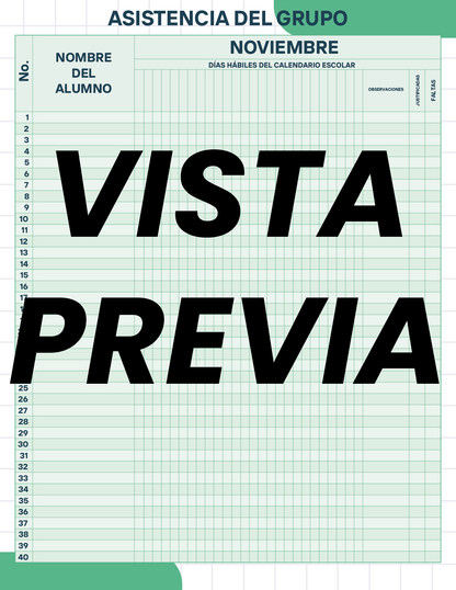 Agenda Cuadros MAESTRO Preescolar