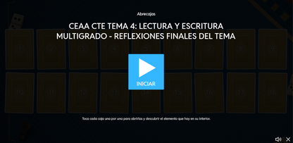 3 Juegos Interactivos CTE Multigrado Tema 4 (Requieren conexión a internet)