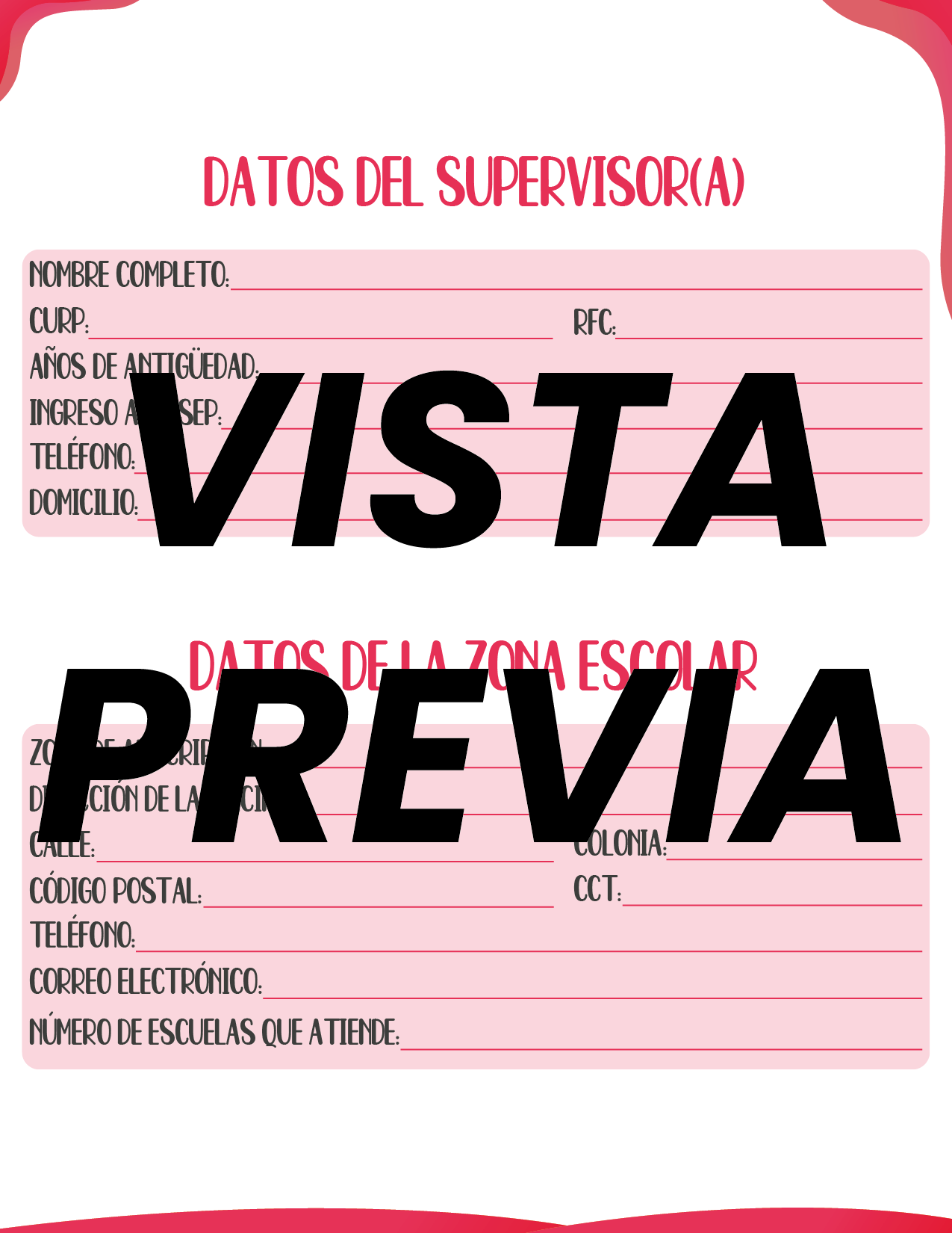 Agenda Roja SUPERVISOR Secundaria