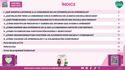 Resumen CTE del Tema 5 Educación Multigrado: LA COMUNIDAD Y EL APRENDIZAJE EN EL AULA ¿CÓMO CONSTRUIR EXPERIENCIAS CON LAS FAMILIAS Y LOS SABERES DE NUESTRO ENTORNO? en PDF