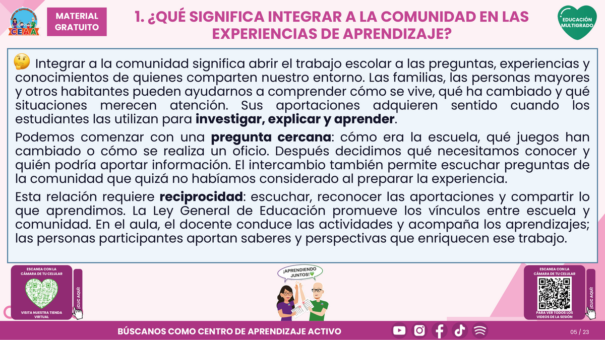 Resumen CTE del Tema 5 Educación Multigrado: LA COMUNIDAD Y EL APRENDIZAJE EN EL AULA ¿CÓMO CONSTRUIR EXPERIENCIAS CON LAS FAMILIAS Y LOS SABERES DE NUESTRO ENTORNO? en PDF