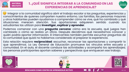 Resumen CTE del Tema 5 Educación Multigrado: LA COMUNIDAD Y EL APRENDIZAJE EN EL AULA ¿CÓMO CONSTRUIR EXPERIENCIAS CON LAS FAMILIAS Y LOS SABERES DE NUESTRO ENTORNO? en PDF