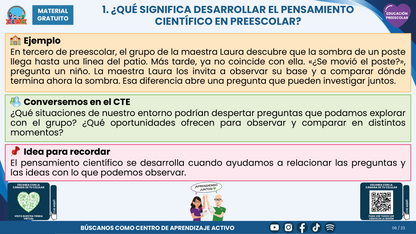 Resumen CTE del Tema 2 Educación Preescolar: CURIOSIDAD Y PENSAMIENTO CIENTÍFICO  ¿CÓMO ACOMPAÑAR LAS PREGUNTAS DE NIÑAS Y NIÑOS PARA CONOCER SU ENTORNO? en PDF