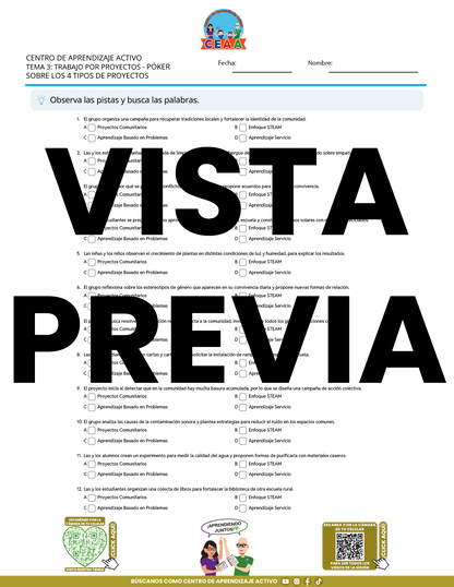 Juegos de Estudio para Imprimir CTE TEMA 3
