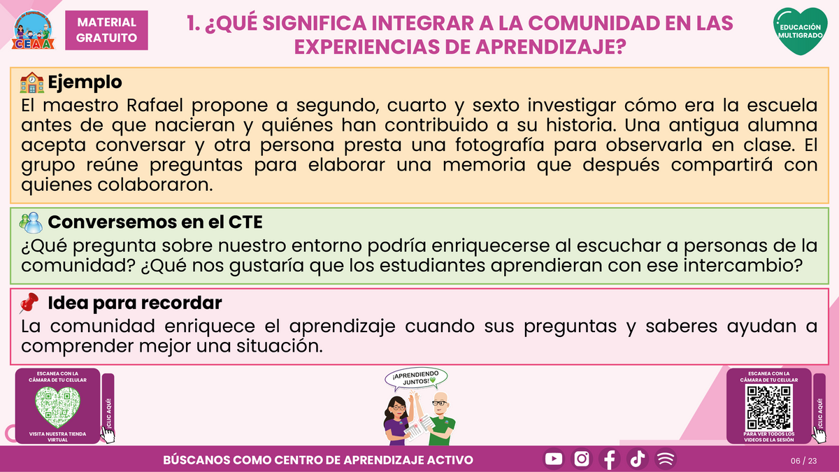 Resumen CTE del Tema 5 Educación Multigrado: LA COMUNIDAD Y EL APRENDIZAJE EN EL AULA ¿CÓMO CONSTRUIR EXPERIENCIAS CON LAS FAMILIAS Y LOS SABERES DE NUESTRO ENTORNO? en PDF