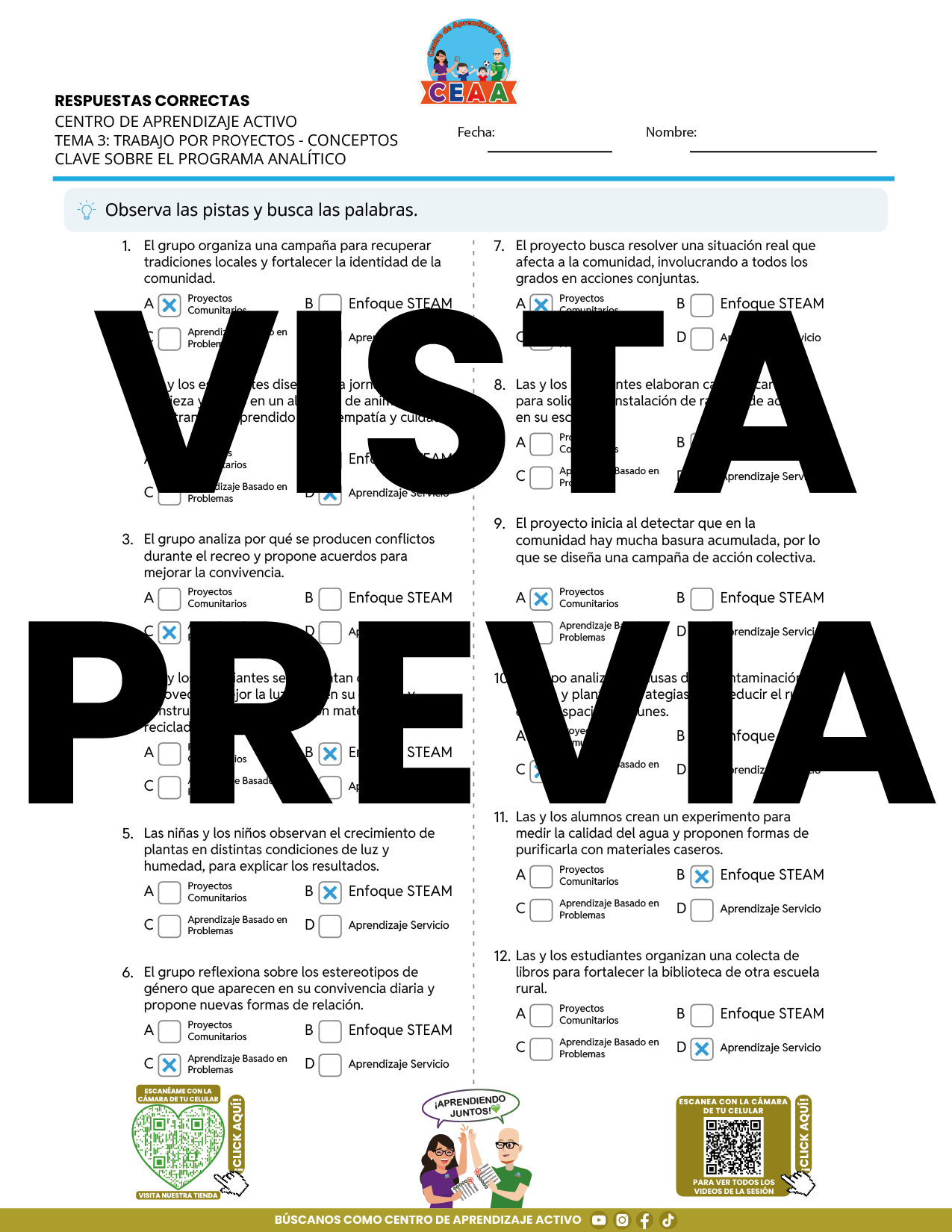 Juegos de Estudio para Imprimir CTE TEMA 3