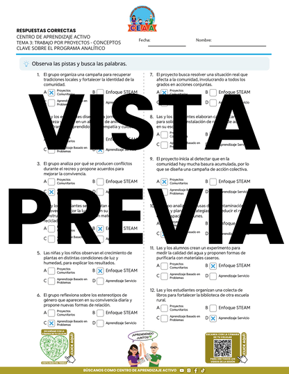 Juegos de Estudio para Imprimir CTE TEMA 3