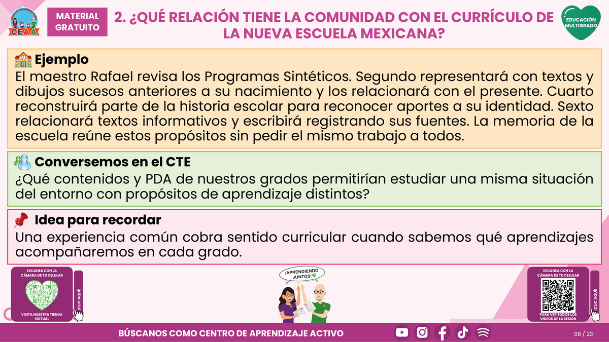 Resumen CTE del Tema 5 Educación Multigrado: LA COMUNIDAD Y EL APRENDIZAJE EN EL AULA ¿CÓMO CONSTRUIR EXPERIENCIAS CON LAS FAMILIAS Y LOS SABERES DE NUESTRO ENTORNO? en PDF