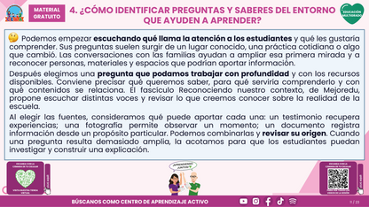 Resumen CTE del Tema 5 Educación Multigrado: LA COMUNIDAD Y EL APRENDIZAJE EN EL AULA ¿CÓMO CONSTRUIR EXPERIENCIAS CON LAS FAMILIAS Y LOS SABERES DE NUESTRO ENTORNO? en PDF