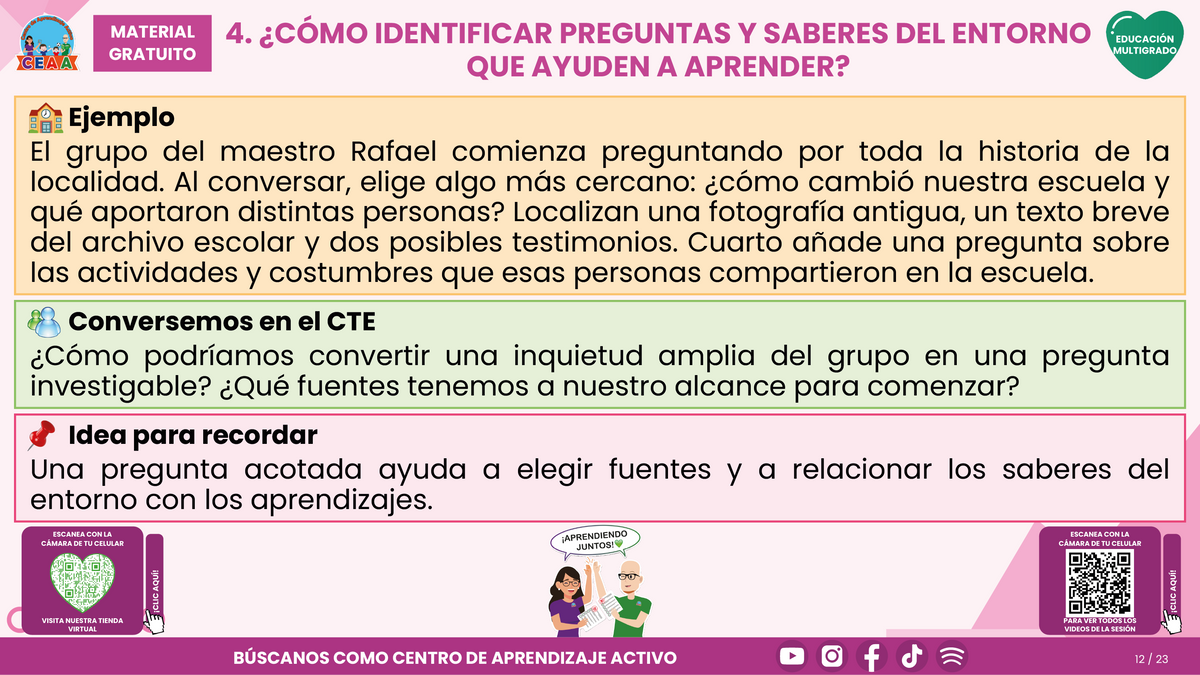 Resumen CTE del Tema 5 Educación Multigrado: LA COMUNIDAD Y EL APRENDIZAJE EN EL AULA ¿CÓMO CONSTRUIR EXPERIENCIAS CON LAS FAMILIAS Y LOS SABERES DE NUESTRO ENTORNO? en PDF