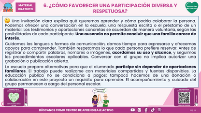Resumen CTE del Tema 5 Educación Multigrado: LA COMUNIDAD Y EL APRENDIZAJE EN EL AULA ¿CÓMO CONSTRUIR EXPERIENCIAS CON LAS FAMILIAS Y LOS SABERES DE NUESTRO ENTORNO? en PDF