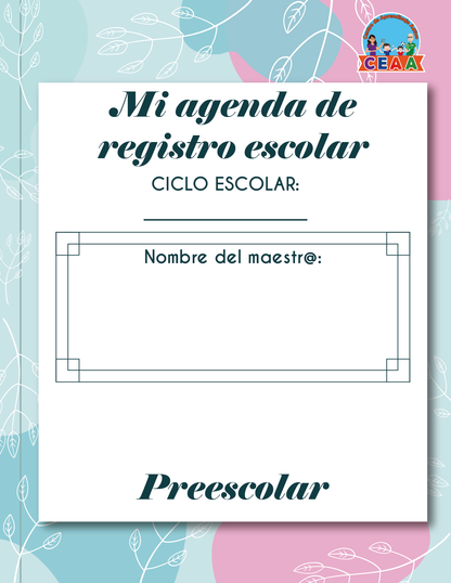 Agenda Flores MAESTRO Preescolar