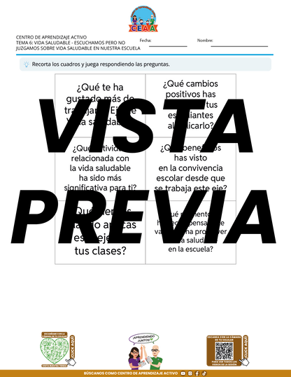 Juegos de Estudio para Imprimir CTE TEMA 6