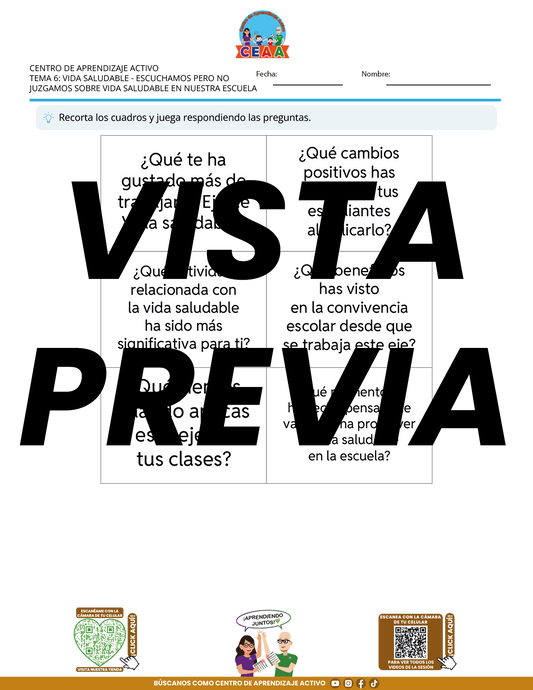 Juegos de Estudio para Imprimir CTE TEMA 6