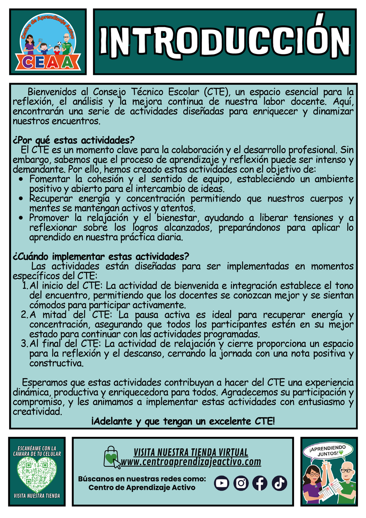 Fichero de 3 Actividades para tu CTE Educación Básica Tema 2