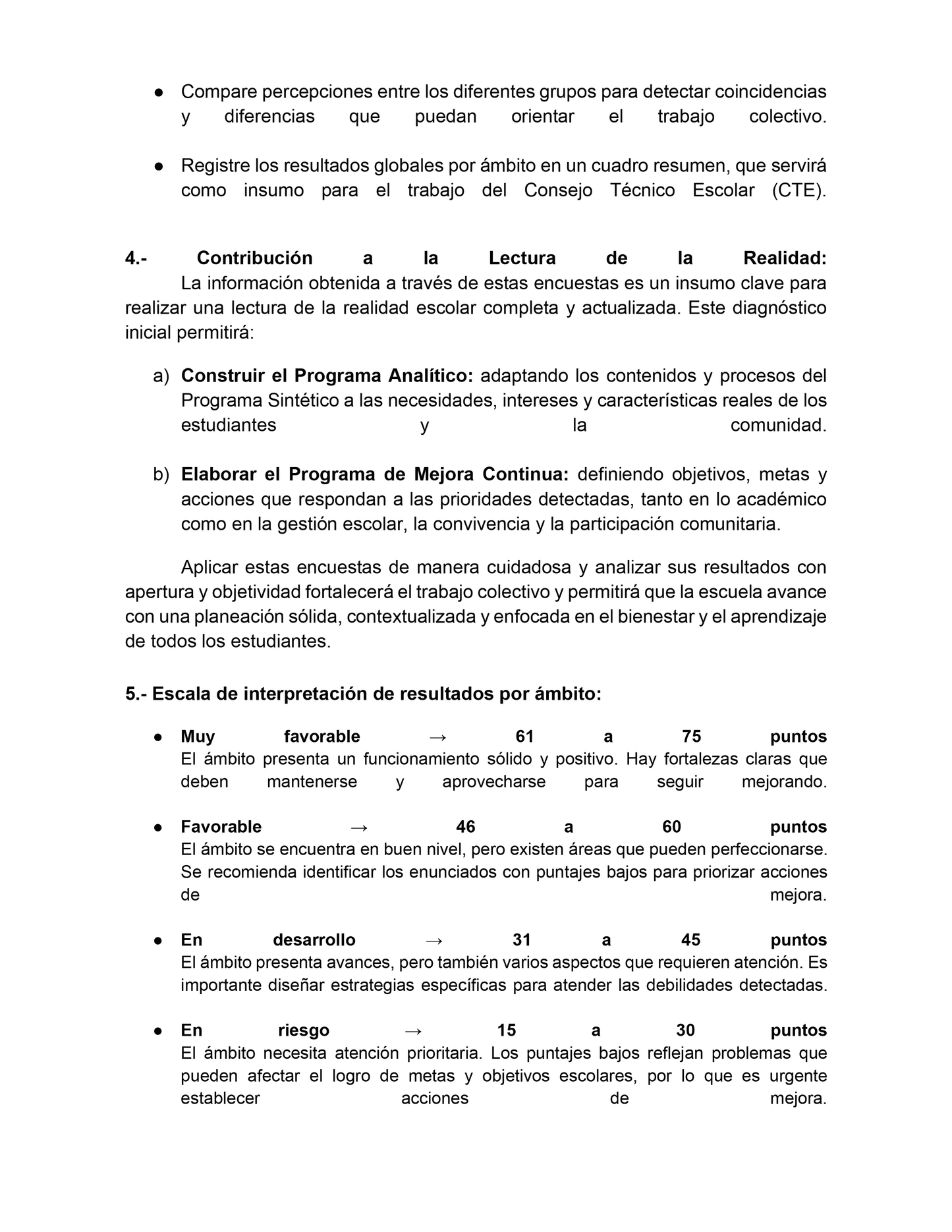 Encuestas para la Lectura de la Realidad para Directores (Editables en Word)