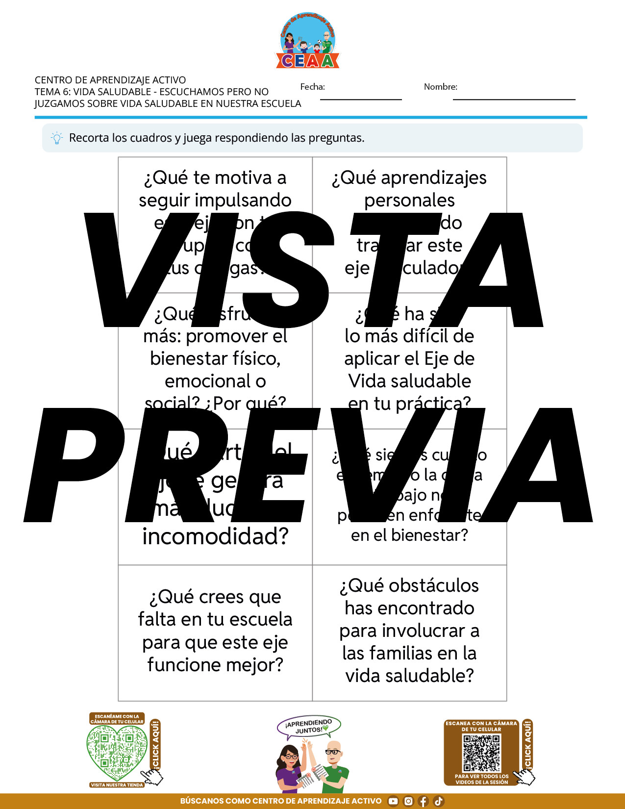 Juegos de Estudio para Imprimir CTE TEMA 6