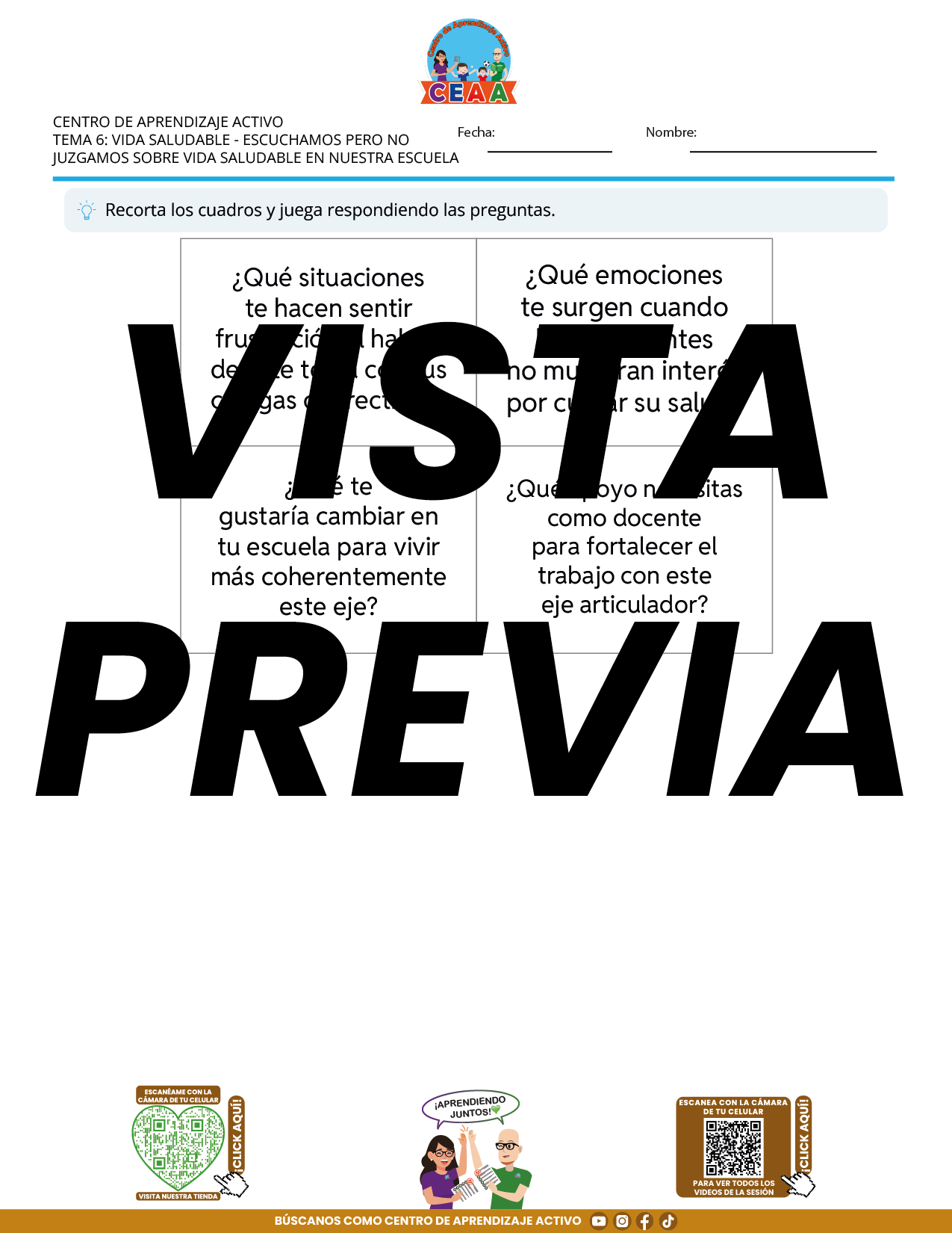 Juegos de Estudio para Imprimir CTE TEMA 6