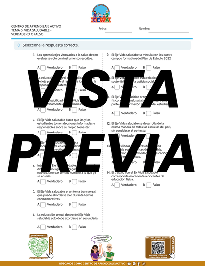 Juegos de Estudio para Imprimir CTE TEMA 6