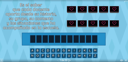 3 Juegos Interactivos Taller Intensivo Sesión 1 Espacios 1 y 2 Julio 2026 (Requieren conexión a internet)