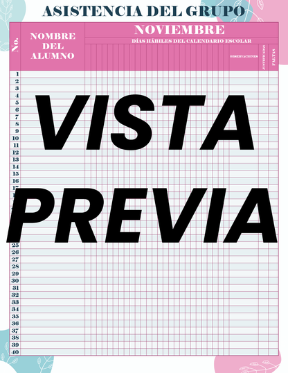 Agenda Flores MAESTRO Preescolar