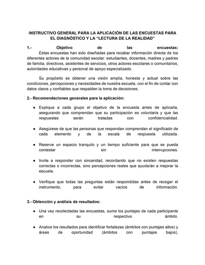 Encuestas para la Lectura de la Realidad para Directores (Editables en Word)