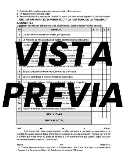 Encuestas para la Lectura de la Realidad (Editable en Word)